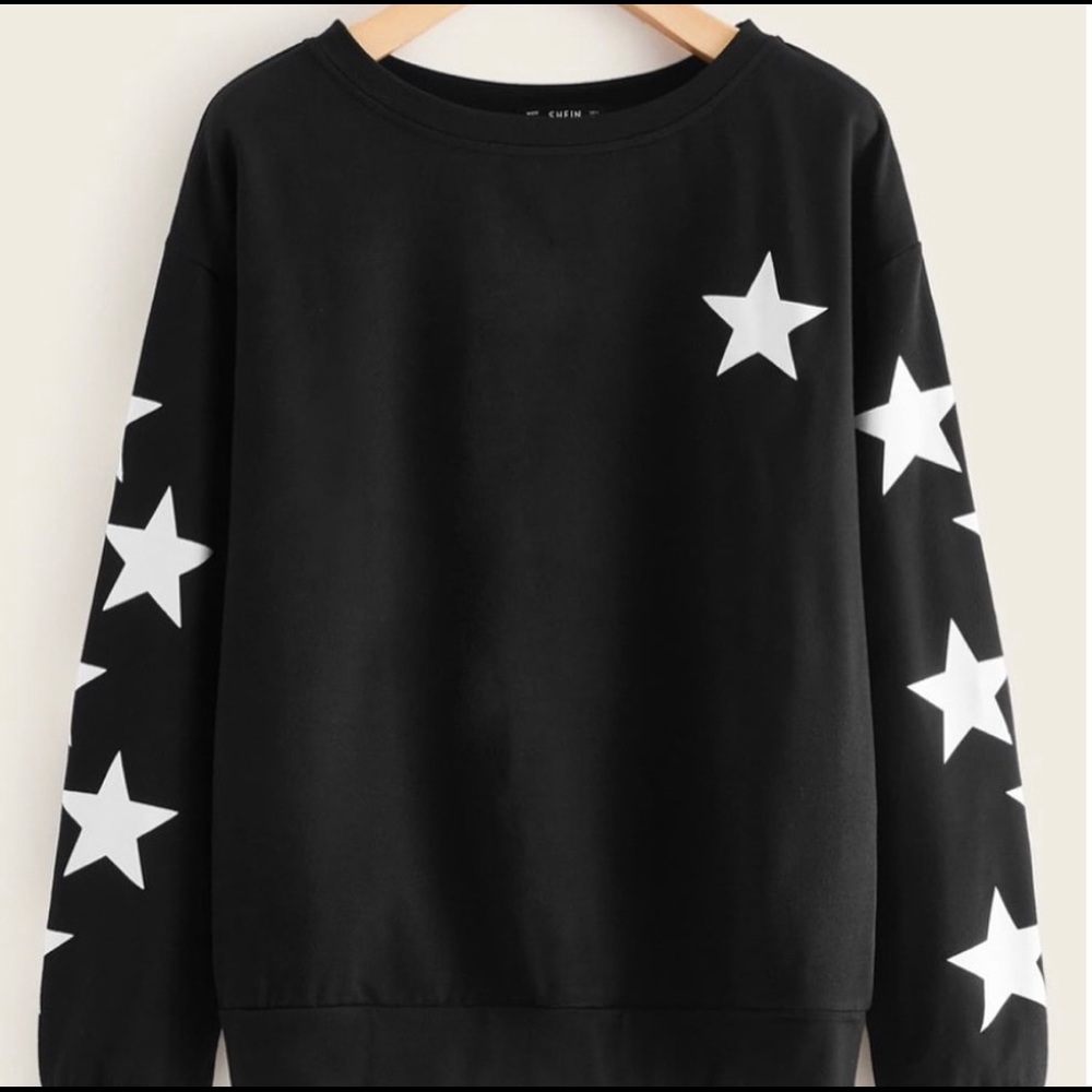 Black star long sleeve shirt